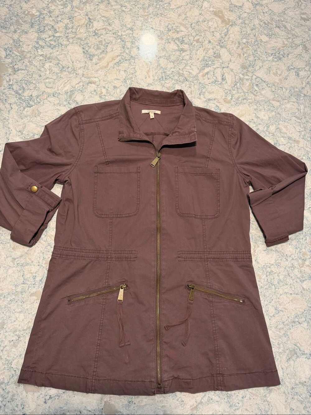 maurices Women's Brown Utility Jacket Size S Zip Front